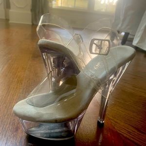 Pleaser clear platforms